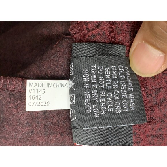 Red Ape Mens Jogger Sweatpants Lace Panel Tapered Drawstring Burgundy Size 4XL - Picture 11 of 13